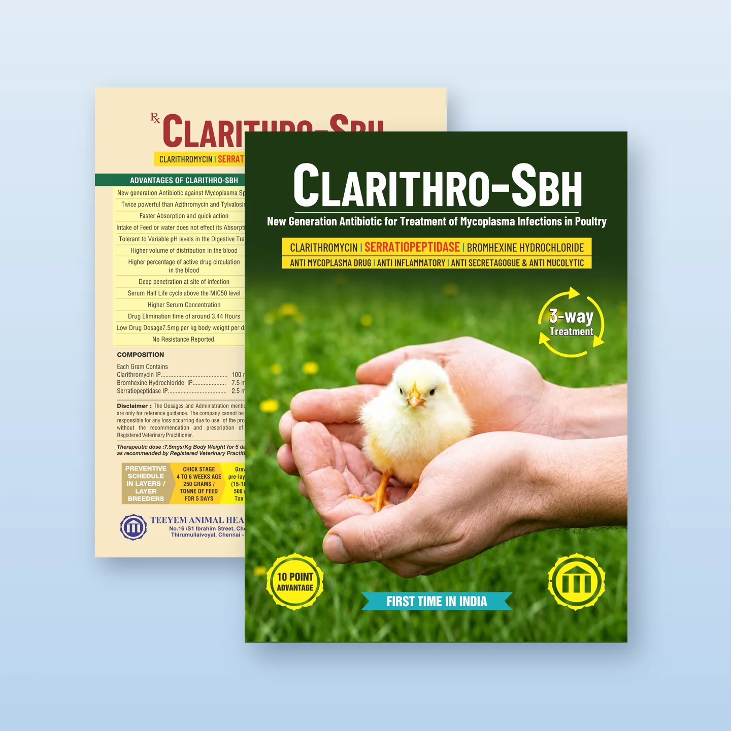 Clarithro-SBH: Leaflet front and back